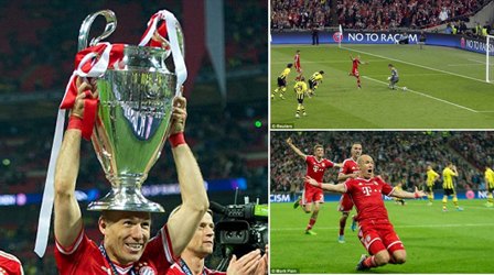 Robben Balas Kekalahan 2012 untuk Raih Gelar ke-5 bagi Munich